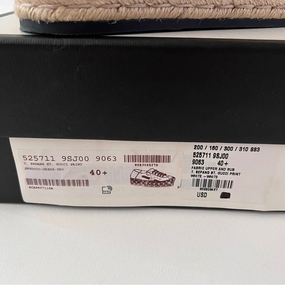 GUCCI || Lilibeth Canvas Espadrille Platform Lace Up Sneaker Interlocking GG - Picture 12 of 14